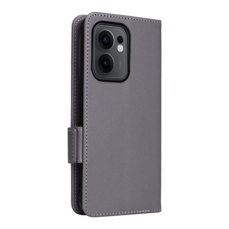 Flip Cover Oppo Reno 13f 4g / 5g / 13 Fs 5g Litchi Kunstlæder Snor
