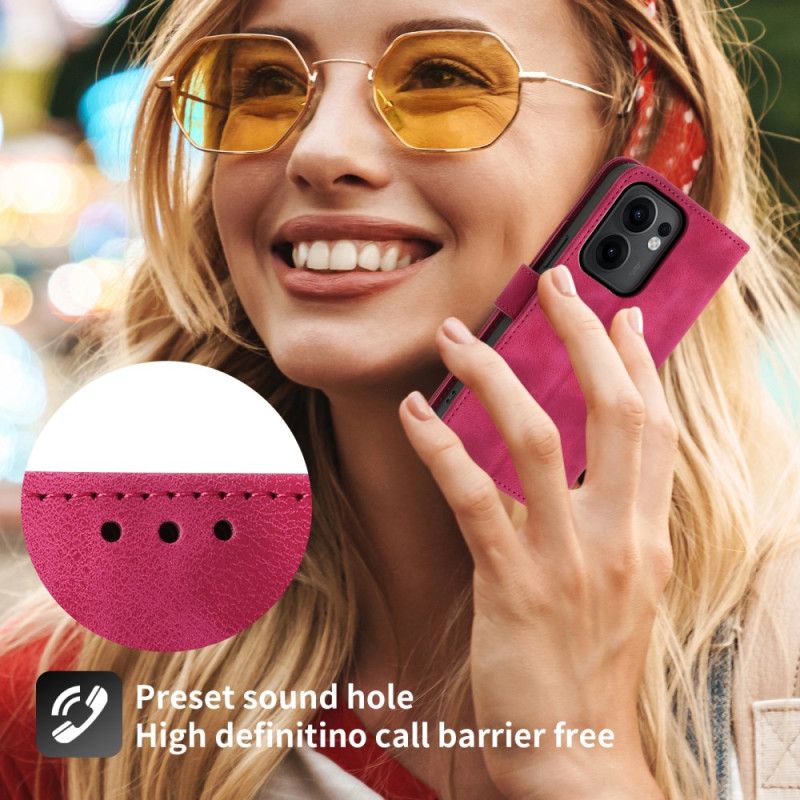 Flip Cover Oppo Reno 13f 4g / 5g / 13 Fs 5g Ruskind Med Blondeeffekt Med Rem Og Skulderrem