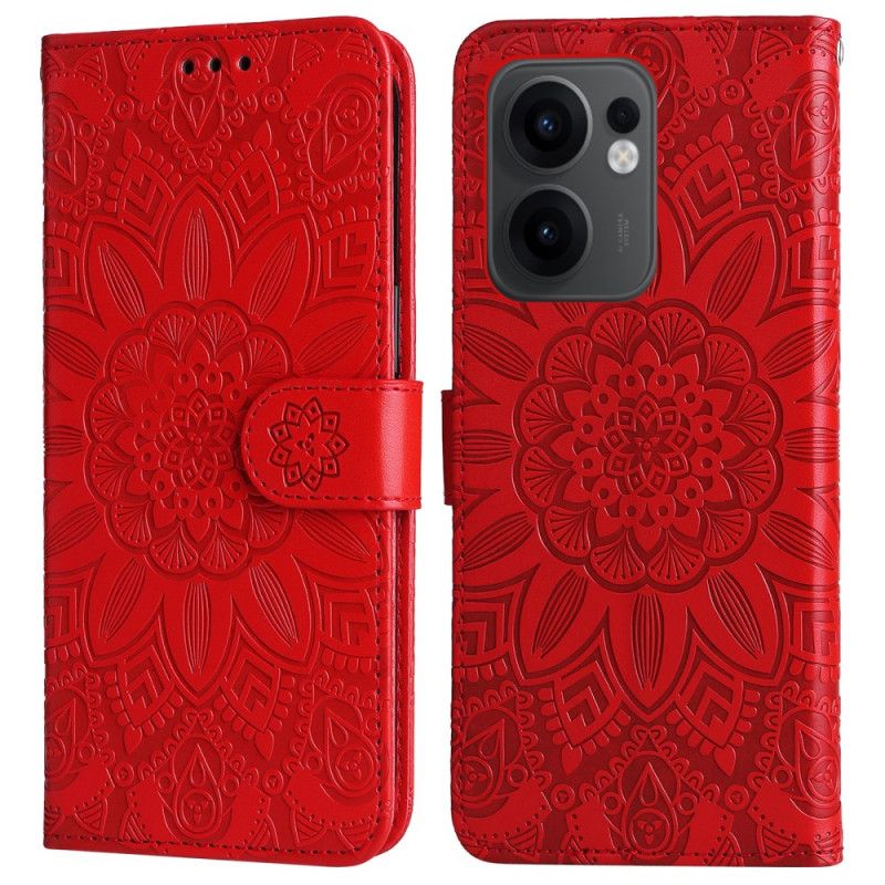 Læder Cover Oppo Reno 13f 4g / 5g / 13 Fs 5g Telefon Etui Mandala