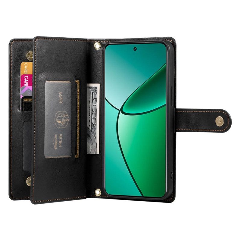 Læder Cover Oppo Reno 13f 4g / 5g / 13 Fs 5g Telefon Etui Pung Og Stropper