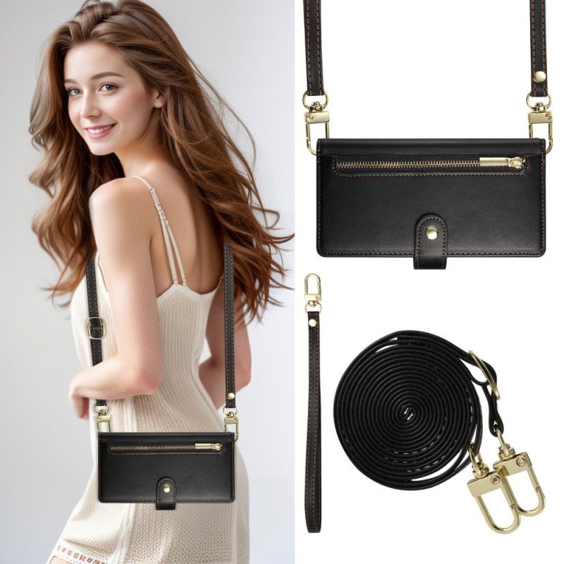 Læder Cover Oppo Reno 13f 4g / 5g / 13 Fs 5g Telefon Etui Pung Og Stropper