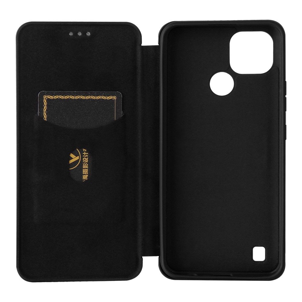 Flip Cover Realme C21 Carbon Fiber Læder