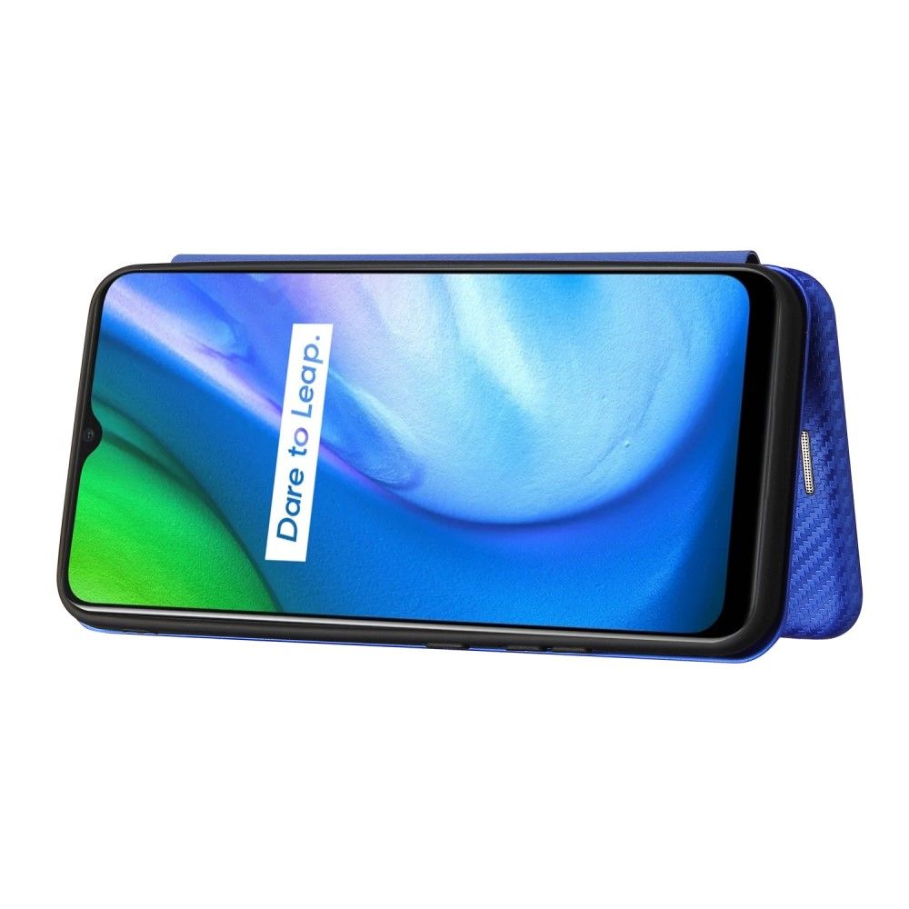 Flip Cover Realme C21 Carbon Fiber Læder