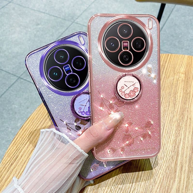 Cover Vivo X200 Pro Blomster- Og Rhinstensstativ Kadem