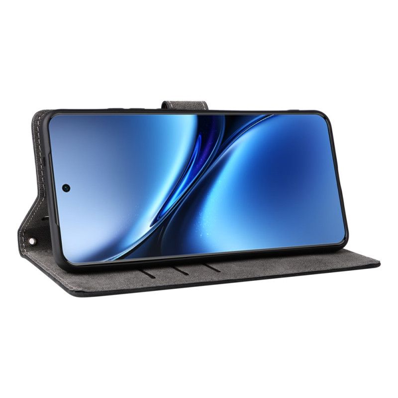 Flip Cover Til Vivo X200 Pro Rem I Ruskindseffekt