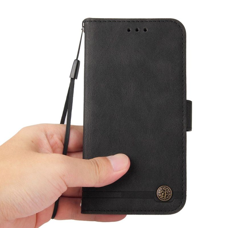 Flip Cover Vivo X200 Pro Dekorativ Nittet Ruskindseffekt