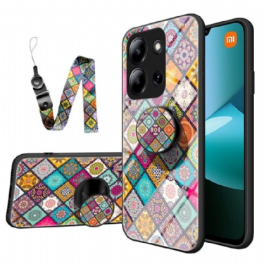 Cover Poco C85 Telefon Etui Patchwork Stander Og Snor