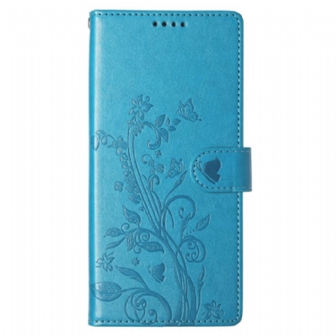 Flip Cover Poco C85 Blomsterprint