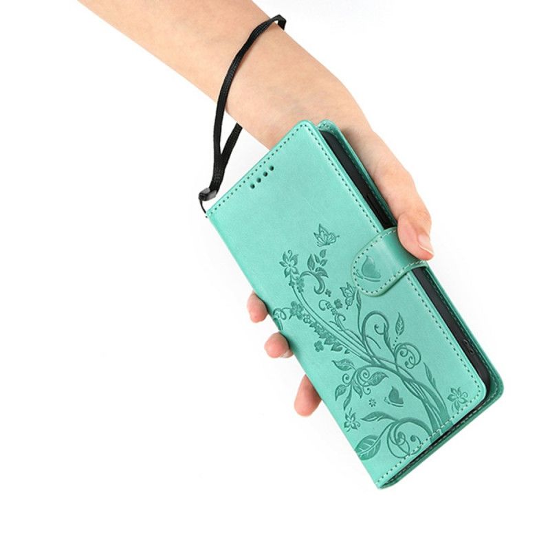 Flip Cover Poco C85 Blomsterprint