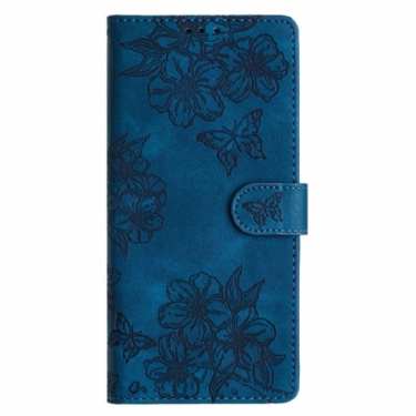 Flip Cover Poco C85 Blomsterprint