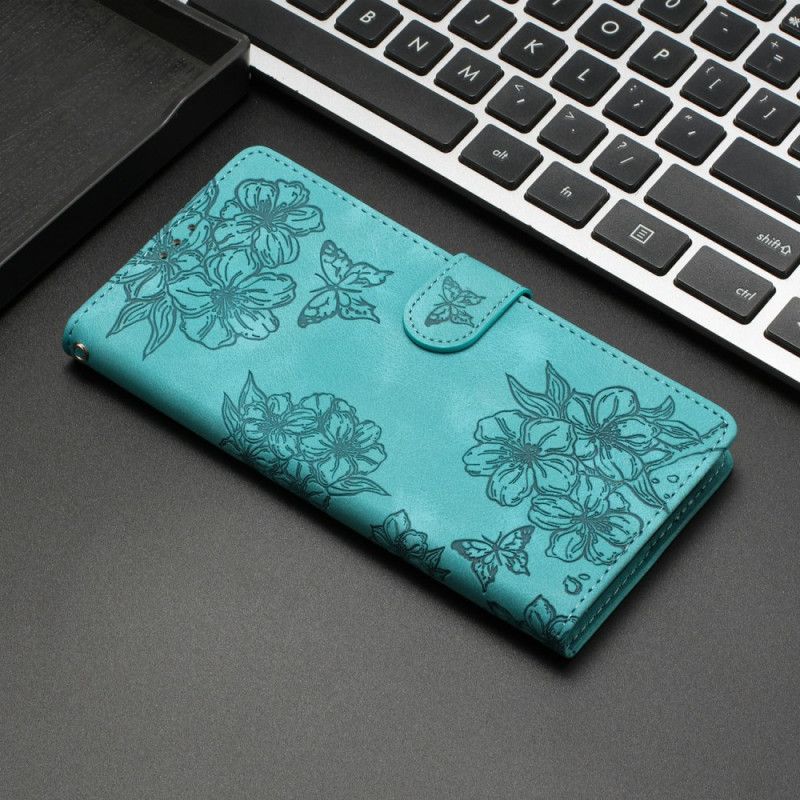 Flip Cover Poco C85 Blomsterprint
