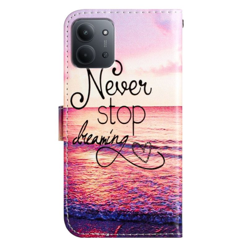 Flip Cover Poco C85 Hold Aldrig Op Med At Drømme