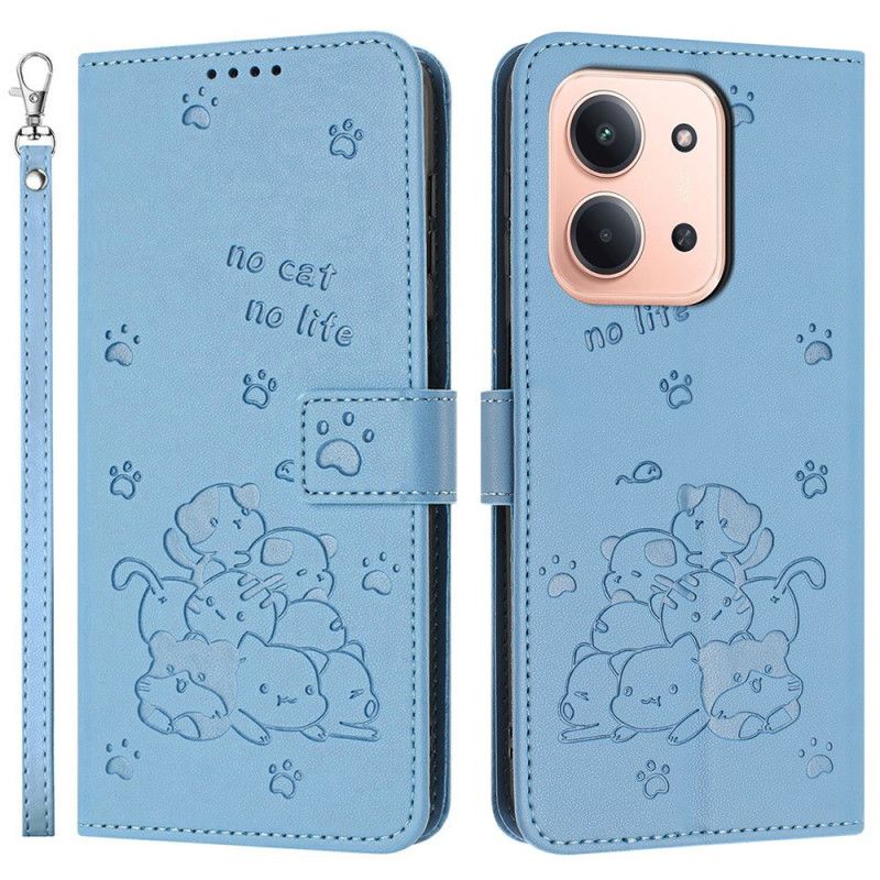 Flip Cover Poco C85 Kattemotiv