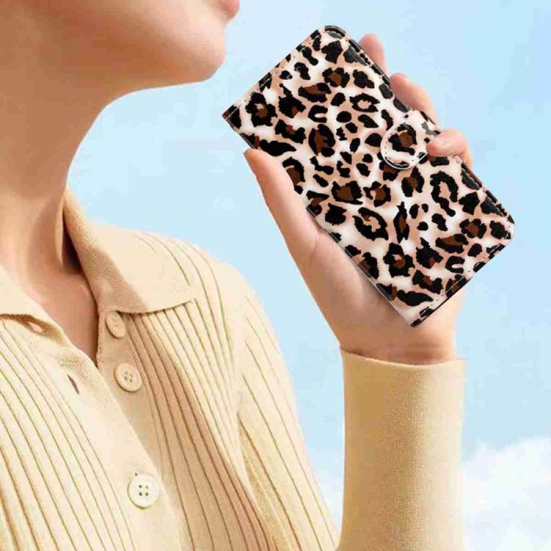 Flip Cover Poco C85 Leopard