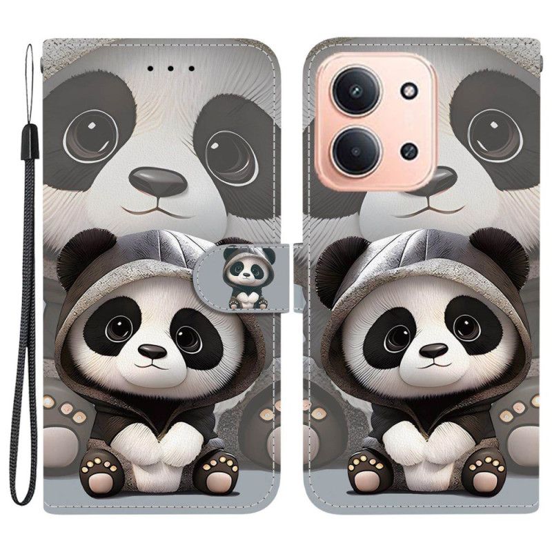 Flip Cover Poco C85 Min Panda