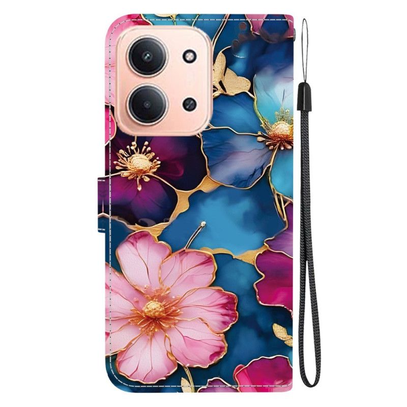 Flip Cover Til Poco C85 Farverige Blomster