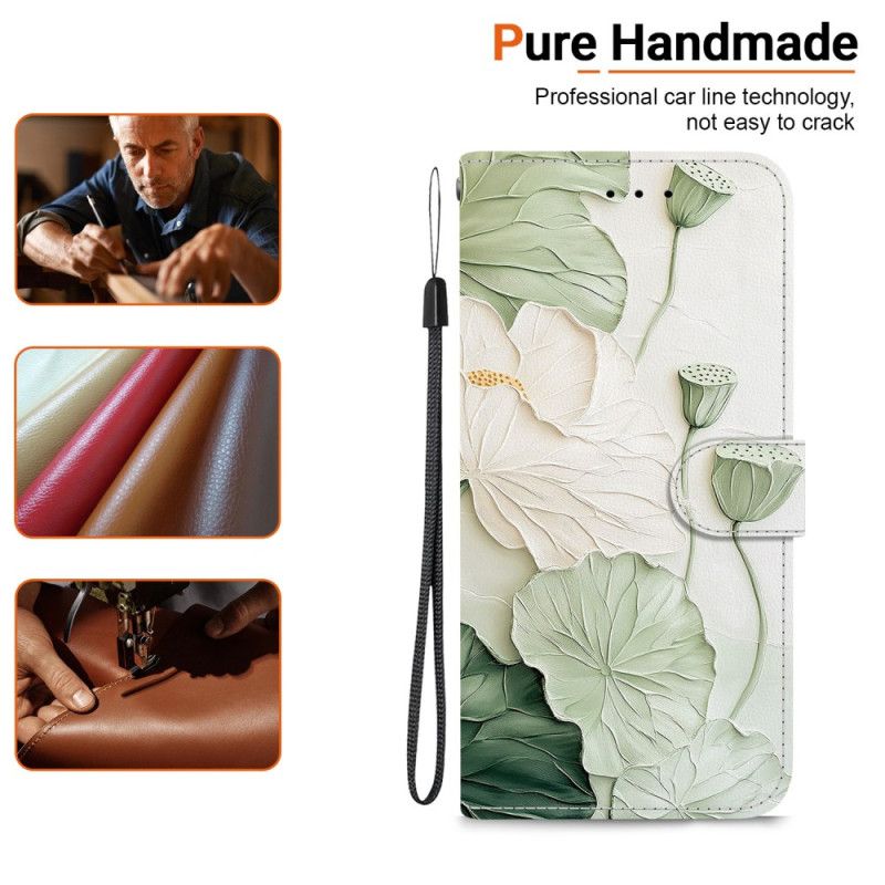 Flip Cover Til Poco C85 Grønne Blomster