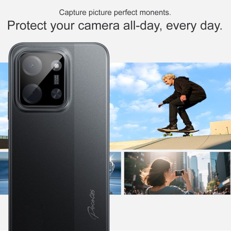 Hærdet Glas Linsebeskytter Til Xiaomi Poco C85 (sort Version)