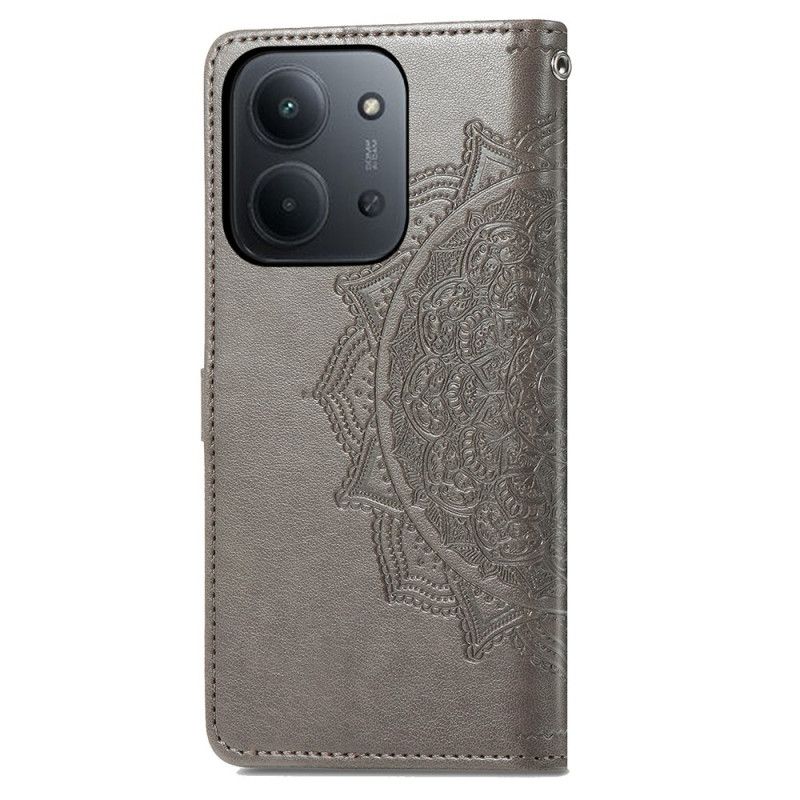 Læder Cover Poco C85 Telefon Etui Barok Mandala