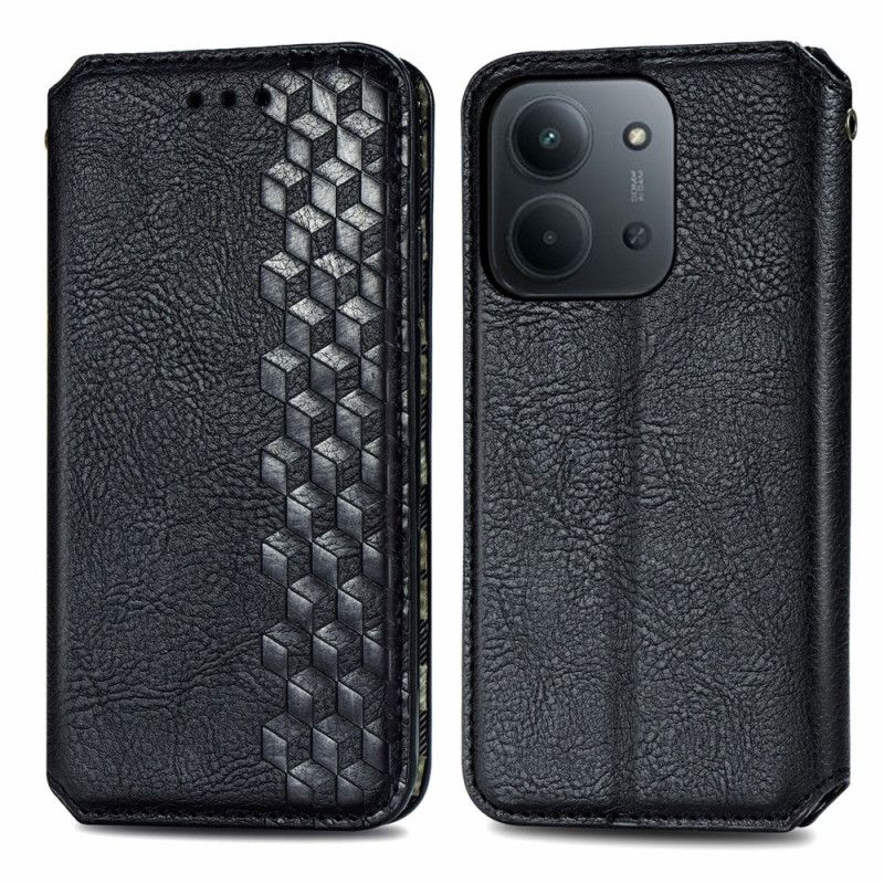 Læder Cover Poco C85 Telefon Etui Ruskindseffekt