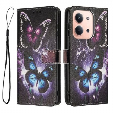 Læder Cover Poco C85 To Sommerfugle