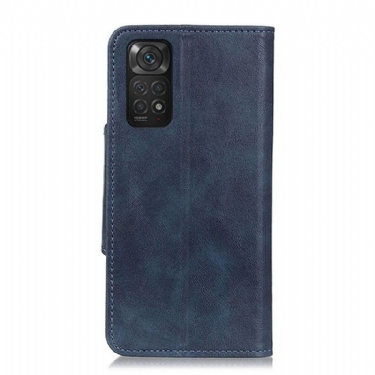 Flip Cover Xiaomi Redmi Note 11 / Note 11S Fuldstændig Beskyttet Mat Imiteret Læder