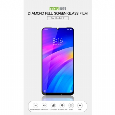 Xiaomi Redmi 7 - Fuld Størrelse Hærdet Glas Skærmbeskytter - Sort