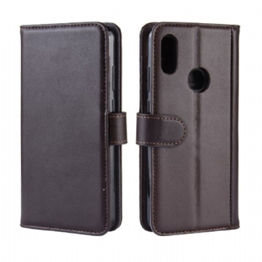 Etui Huawei Y6 2019 Premium Læder - Brun