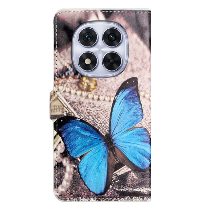 Flip Cover Xiaomi Redmi Note 15 Pro 5g Blå Sommerfugl