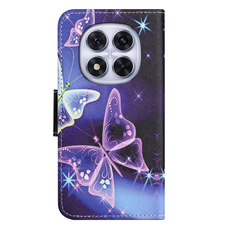 Flip Cover Xiaomi Redmi Note 15 Pro 5g Funklende Sommerfugle