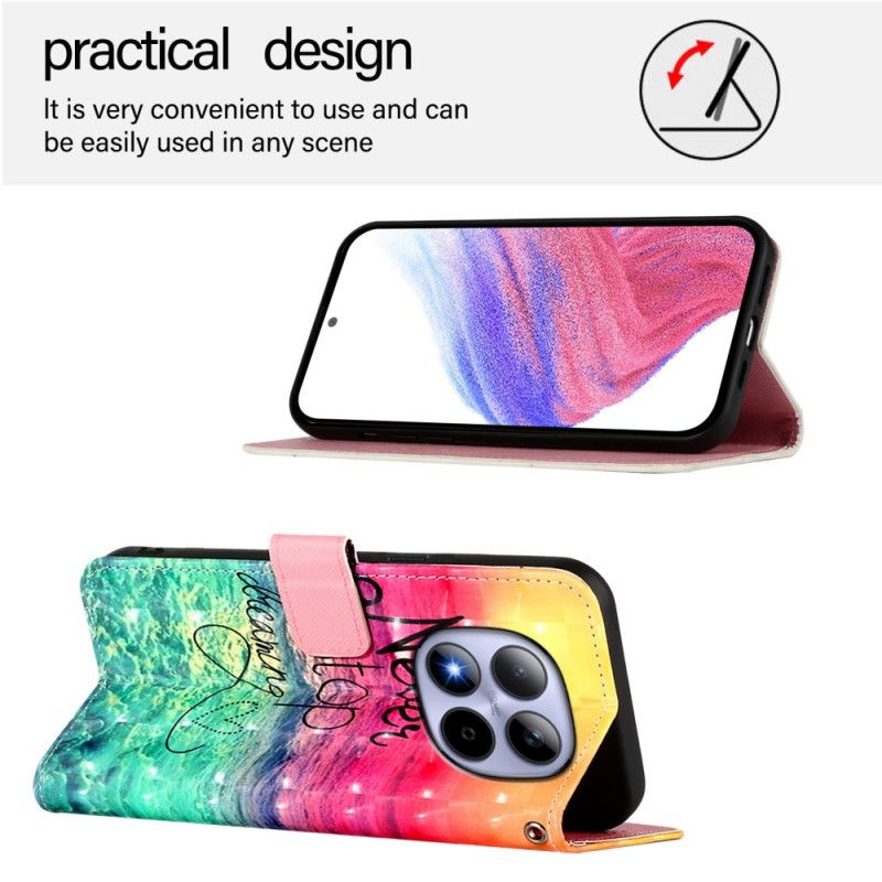 Flip Cover Xiaomi Redmi Note 15 Pro 5g Hold Aldrig Op Med At Drømme