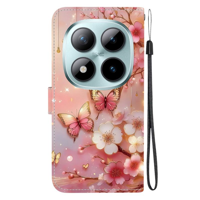 Flip Cover Xiaomi Redmi Note 15 Pro 5g Lanterne Sommerfugle