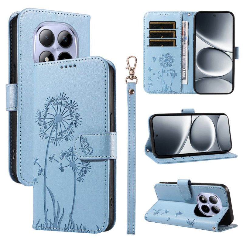 Flip Cover Xiaomi Redmi Note 15 Pro 5g Mønster Med Mælkebøtterem