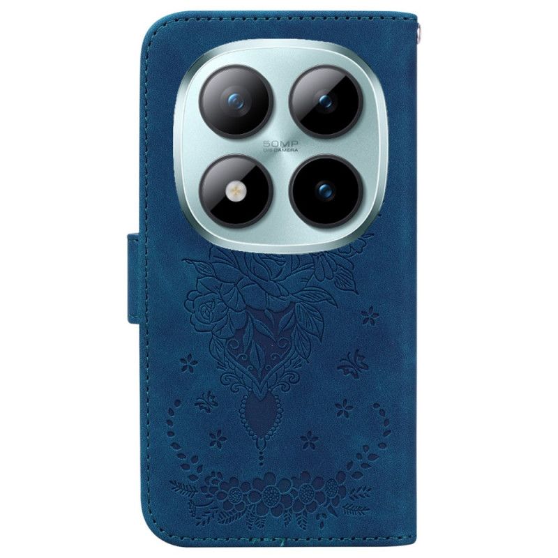 Flip Cover Xiaomi Redmi Note 15 Pro 5g Sommerfugle Og Roser