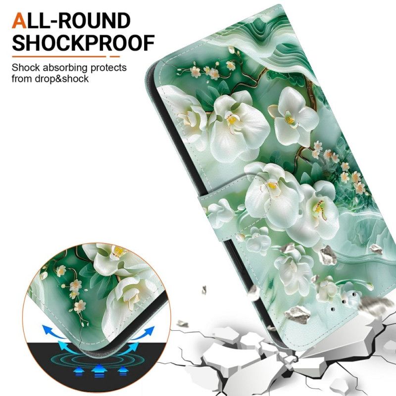 Læder Cover Xiaomi Redmi Note 15 Pro 5g Jadeblomster