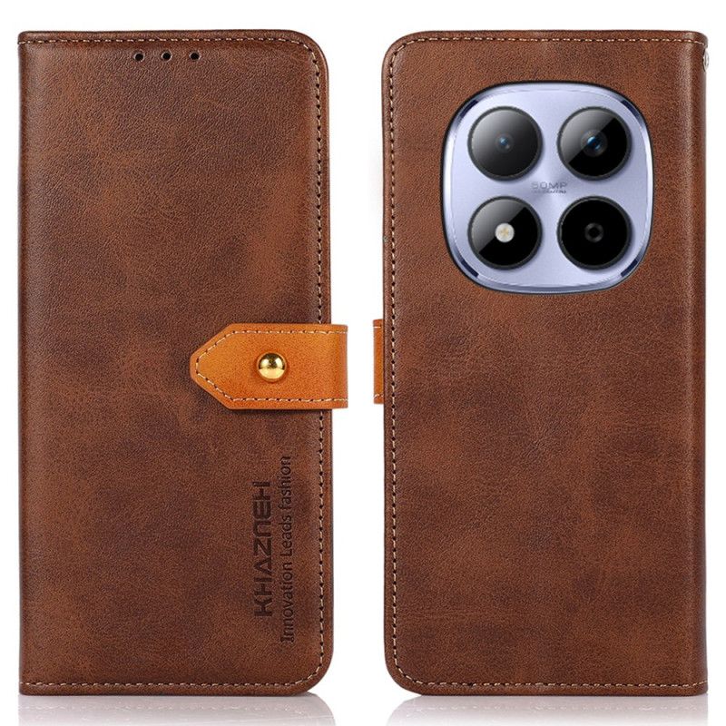 Læder Cover Xiaomi Redmi Note 15 Pro 5g Khazneh Guldlås