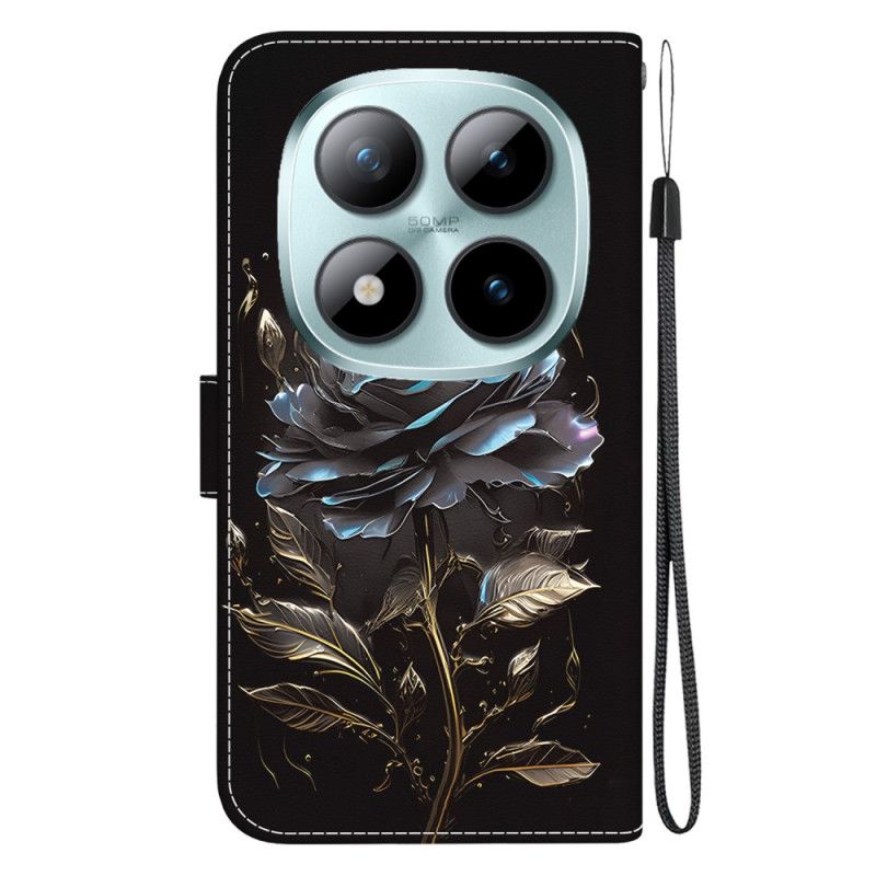 Læder Cover Xiaomi Redmi Note 15 Pro 5g Sort Rose