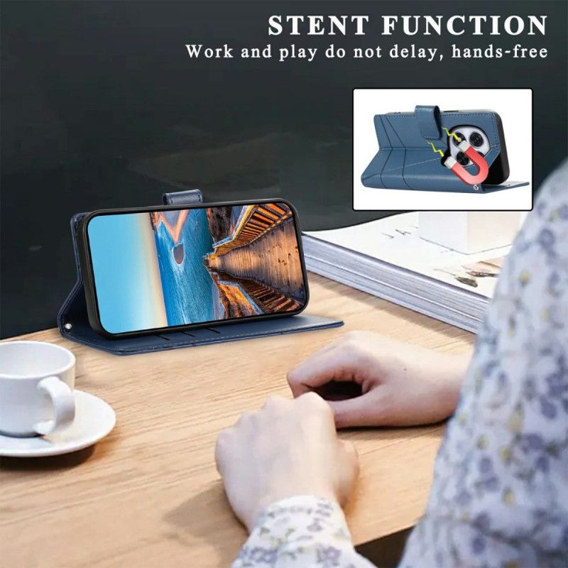 Læder Cover Xiaomi Redmi Note 15 Pro 5g Telefon Etui Linjer