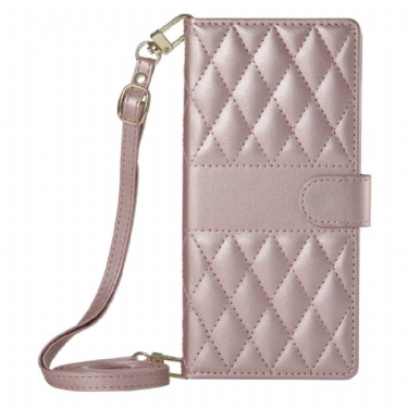 Læder Cover Xiaomi Redmi Note 15 Pro 5g Telefon Etui Quiltet Med Stropper