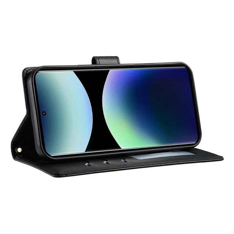 Læder Cover Xiaomi Redmi Note 15 Pro 5g Telefon Etui Quiltet Med Stropper