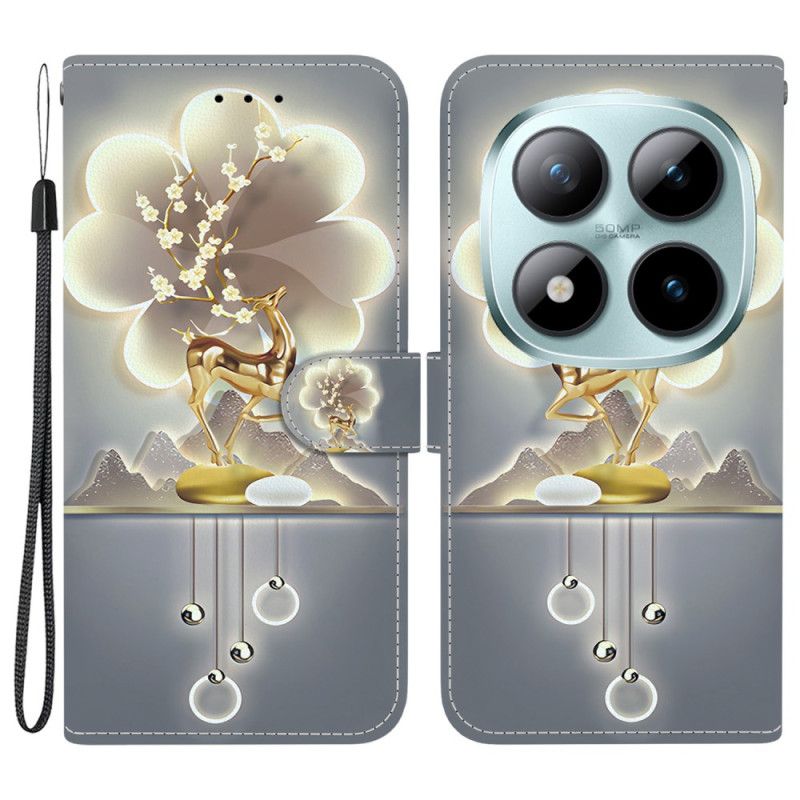 Læder Cover Xiaomi Redmi Note 15 Pro 5g Telefon Etui Sikahjorte