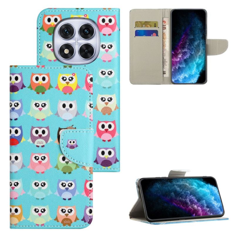 Læder Cover Xiaomi Redmi Note 15 Pro 5g Ugler