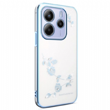 Cover Xiaomi Redmi Note 14 4g Rhinsten Og Blomster