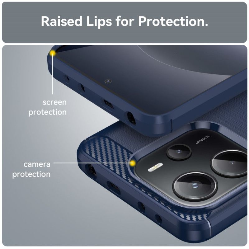 Cover Xiaomi Redmi Note 14 4g Telefon Etui Børstet Kulfiber