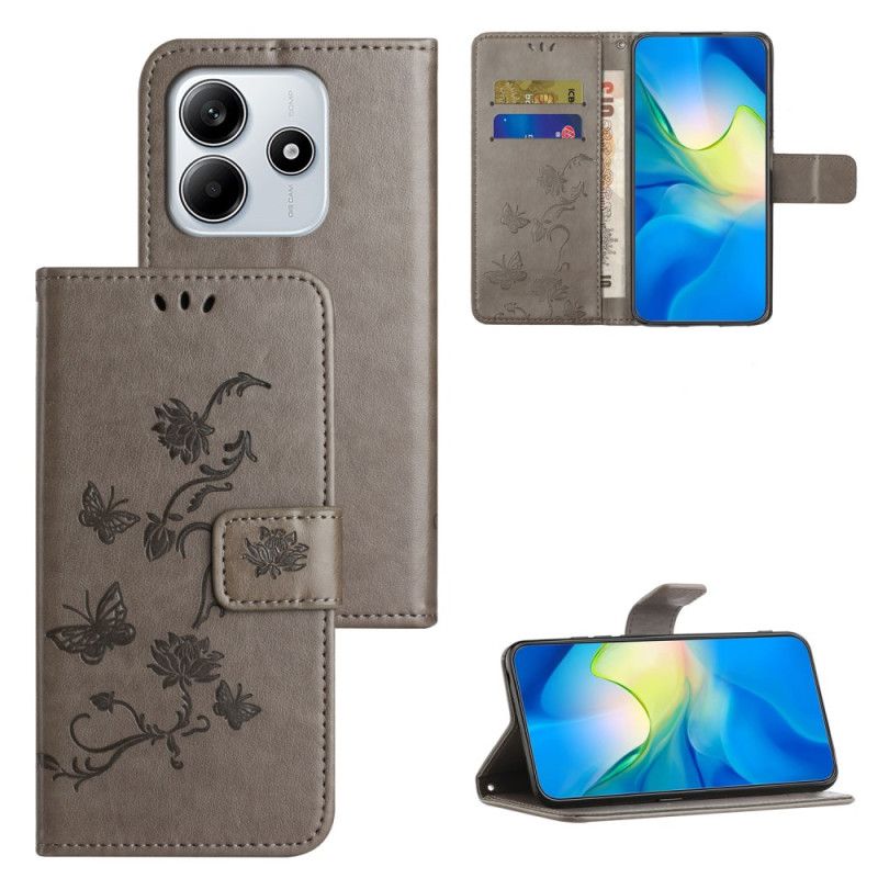 Flip Cover Til Xiaomi Redmi Note 14 4g Blomsterprint