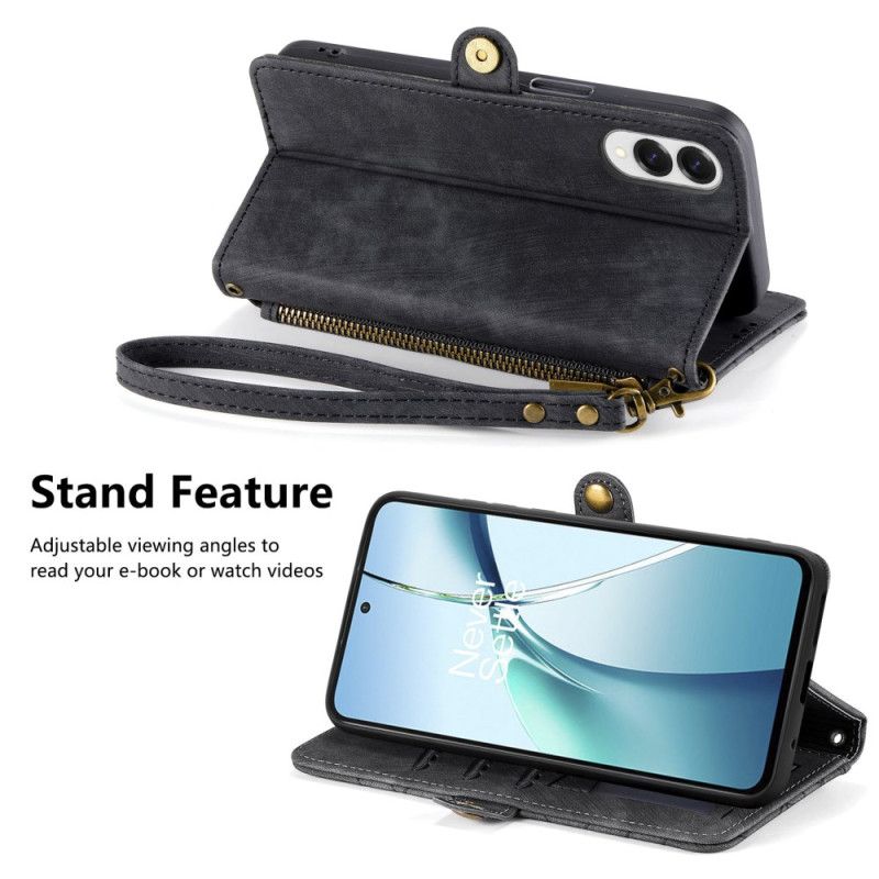 Flip Cover Til Xiaomi Redmi Note 14 4g Geometriske Linjer Med Rem