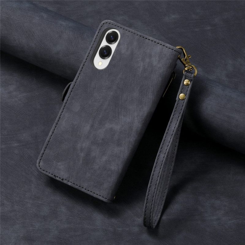 Flip Cover Til Xiaomi Redmi Note 14 4g Geometriske Linjer Med Rem
