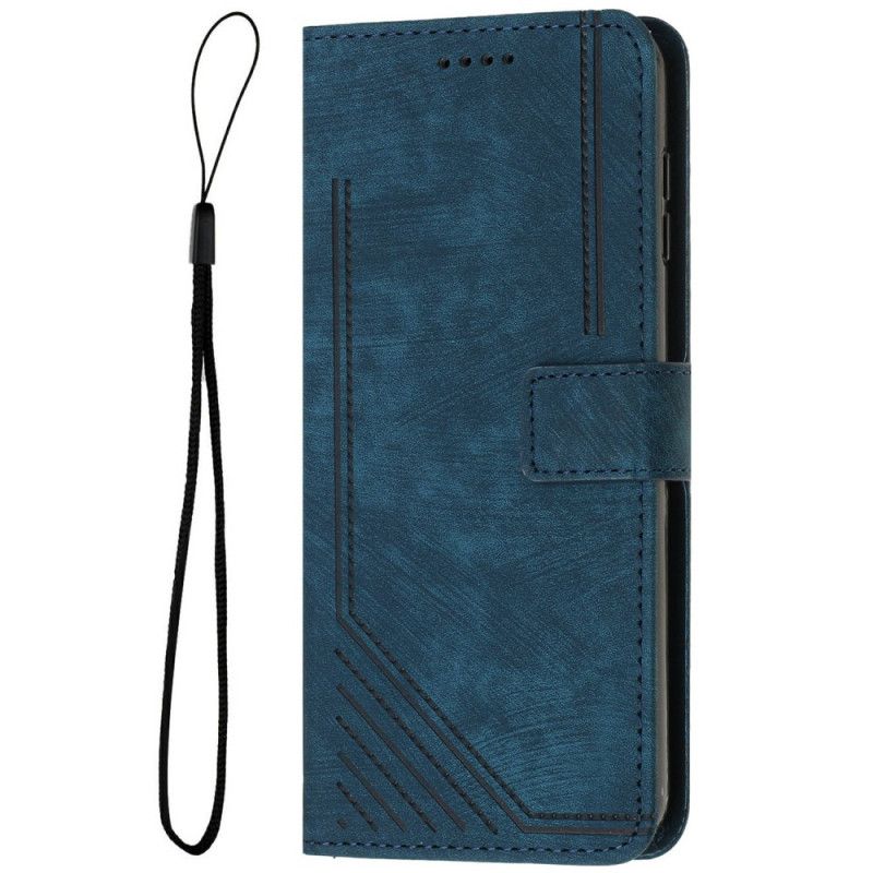 Flip Cover Til Xiaomi Redmi Note 14 4g Retro Linjedesign