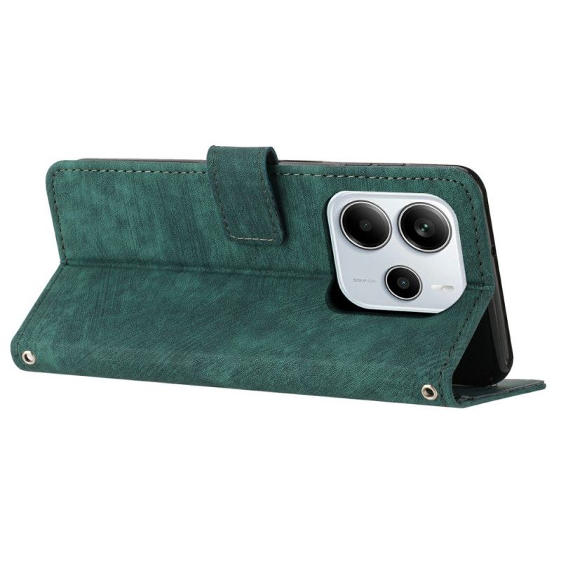 Flip Cover Til Xiaomi Redmi Note 14 4g Retro Linjedesign