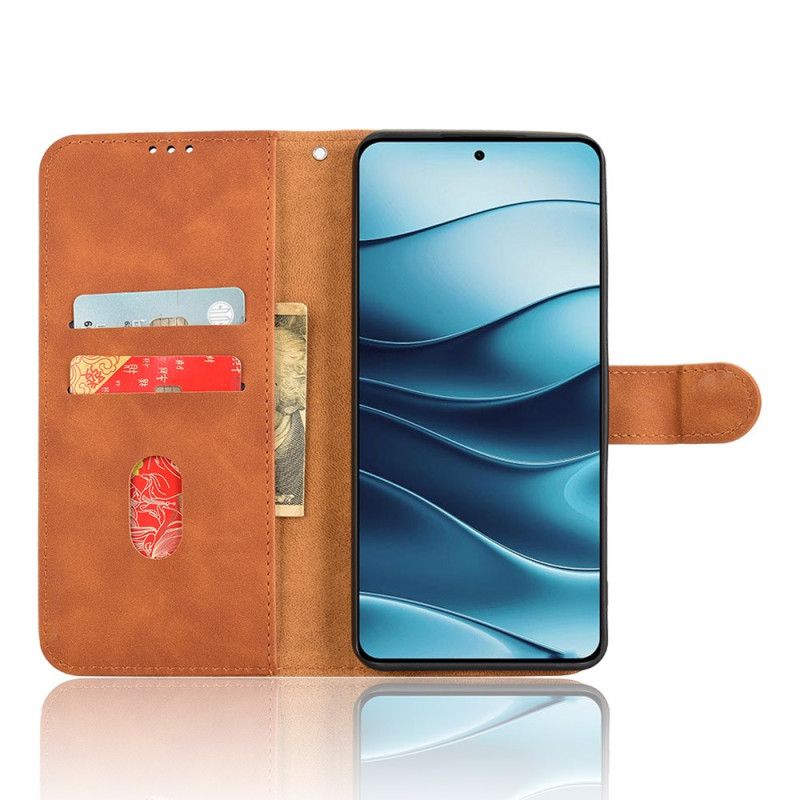 Flip Cover Til Xiaomi Redmi Note 14 4g Ruskindsstil